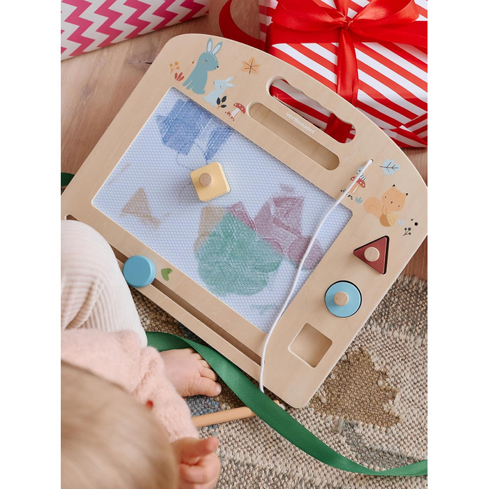 VERTBAUDET Лісові друзі FSC Дерев'яна чарівна дошка натурального кольору