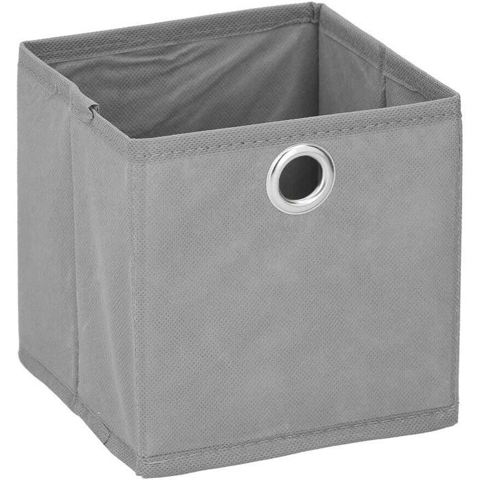 Набір із 10 складних коробок для зберігання, приблизно 15x15x15 см, сірий - кубоподібні коробки для зберігання, складні, вставні кошики, органайзери для шухляд, органайзери для білизни, кошики з тканинними полицями, маленькі складні коробки