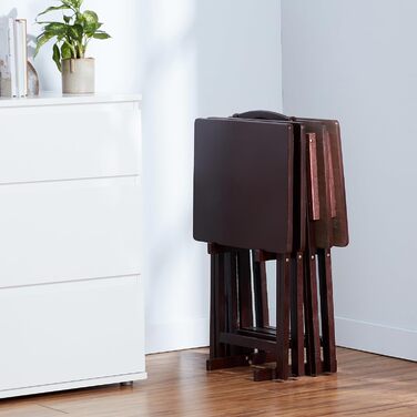 Складані дерев&39яні журнальні столики Storeo Basics з підставкою, комплект з 4 шт. , колір еспресо коричневий