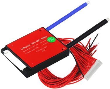 Літієва батарея, плата захисту BMS з балансиром, 16S 48V 20A LiFePO4