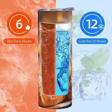 Кухоль з прямою трубочкою, 590 мл, дизайн пекарні, друкований, дорожній кухоль, підходить для кемпінгу, офісу та дому.