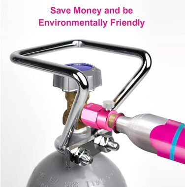 Адаптер для заправки CO2 ASOFTY, сумісний з SodaStream Duo, Crystal 3.0, Gaia, Art, Terra, циліндр E-Duo Quick Connect CO2, компактний адаптер передачі циліндра CO2 для роз'єму W21.8-14 Балон CO2