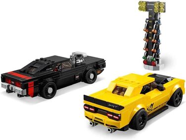 Конструктор LEGO 75893 Speed Champions 2018 Dodge Challenger SRT Demon і Dodge Charger R/T 1970 року, ралійний автомобіль, іграшко
