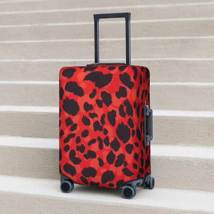 Чохол для багажу Леопард (чорний), еластичний захист від подряпин та пилу, розмір 95 см