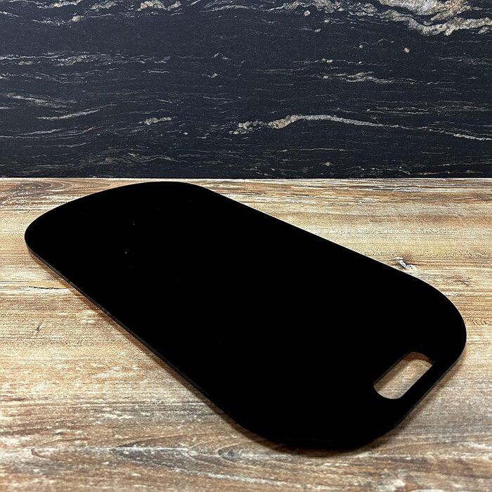 Акрилова розсувна дошка для Bosch Cookit та багатьох інших кухонних приладів чорний 46x23см високоякісні тефлонові планери для легкого пересування та гумові ніжки для міцної стійки Зроблено в Німеччині глянцевий чорний