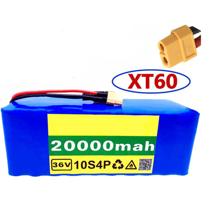 Акумулятор для електровелосипеда, із зарядним пристроєм 20 Ah 10S4P 36 V акумулятор E-велосипед E-велосипед Електричний велосипед Li-Ion XT60 Plug