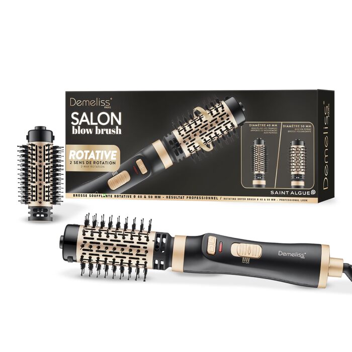 Смінні насадки-щітки Demeliss Saint Algue для стайлера Blow Brush обертові, 2 діаметри (40 та 50 мм) професійний догляд та легке використання