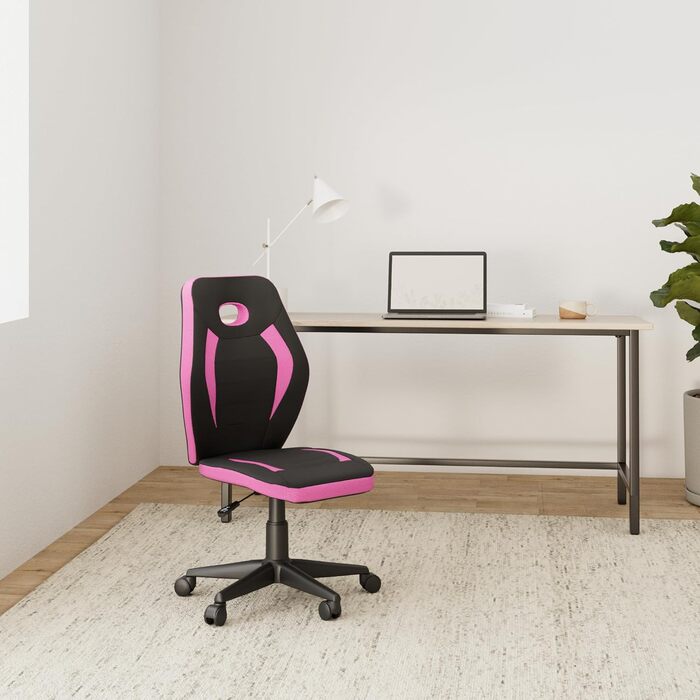 Дитяче письмове крісло FineBuy для дітей віком від 6 років зі спинкою, ергономічне поворотне крісло, регульоване по висоті дитяче крісло, безпідлокітне дитяче письмове крісло, рожеве