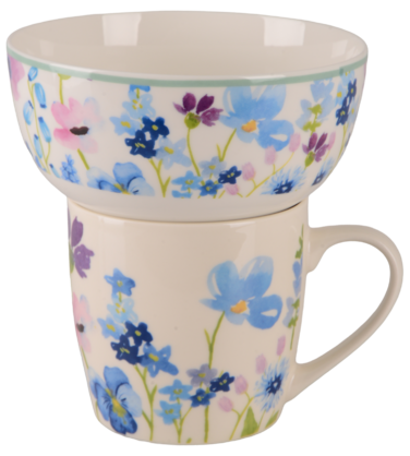 Набір для сніданку Limited Edition Flowers Blue, 2 предмети (7137040)