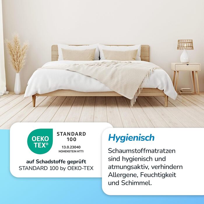 Матрац MSS eK Easy Active 60 x 120 x 11 см, що згортається, для дітей та дорослих, синій чохол, комфортна піна, 60 x 120 см