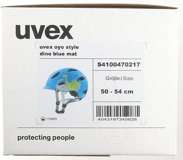 Легкий велосипедний шолом для дітей - індивідуальне регулювання розміру - розсувний зі світлодіодним підсвічуванням дино-синій кил