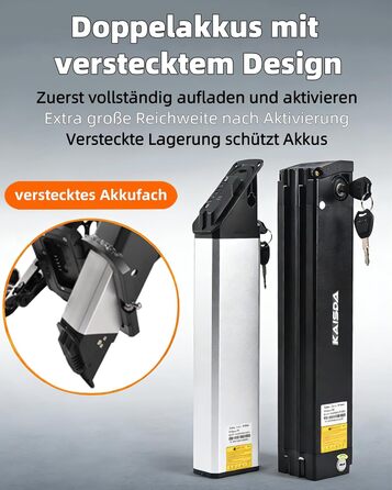 Дюймовий складаний електровелосипед для дорослих - подвійний акумулятор 36 В 20,8 Аг, 250 Вт 25 км/год, 7-швидкісний РК-дисплей, запас ходу 55-90 км, дискові гальма 180 мм, водонепроникність IPX переднє освітлення та задній багажник Yello, 20-