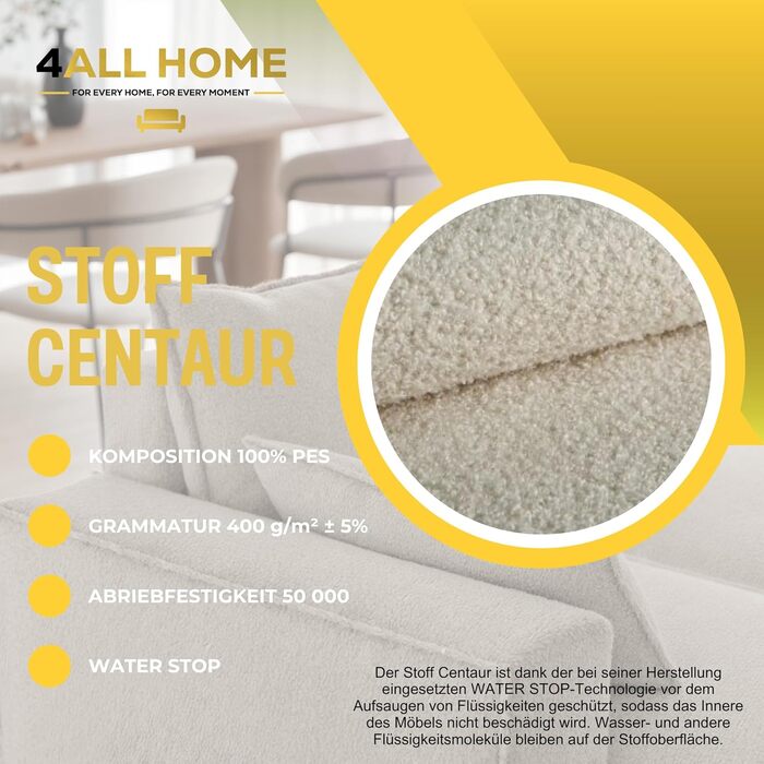 Кутовий диван з функцією сну Tobi 246x145 см - Диван - Диван з ящиком для зберігання - Кутовий диван - L-подібний - Диван-ліжко - Диван-ліжко з ящиком для зберігання - Універсальний (Centaur 01 Бежевий)