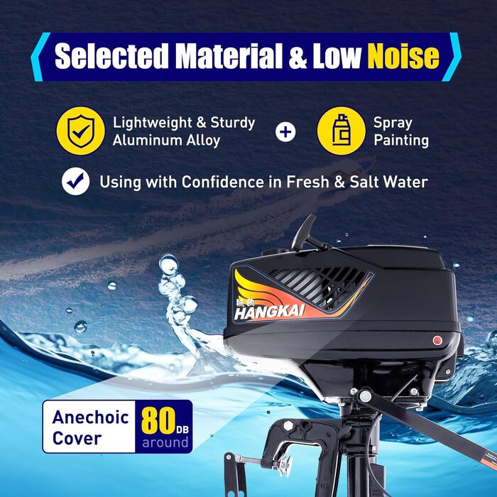 Тактний підвісний човновий мотор 3,6/6 к.с., підвісний човновий мотор, судновий двигун, бензиновий двигун для бензинового надувного човна, рибальського човна (2-тактний бензиновий підвісний мотор 3,6 к.с.), 2/4-