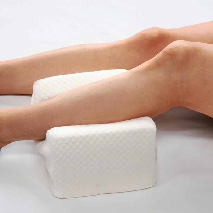 Ергономічна подушка для колін для тих, хто спить на боці, 24 x 20 x 15 см, ергономічна опорна подушка з фіксуючим ременем, охолоджувальний ефект