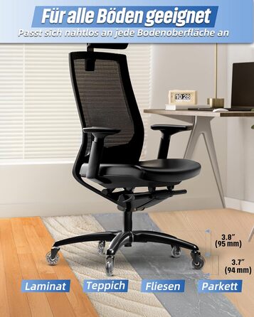 Основа офісного крісла Sytopia, 70 см, міцна металева поворотна основа, вантажопідйомність до 200 кг, універсальна для роликів 11 мм x 22 мм та газової пружини 50 мм, міцна, матово-чорна