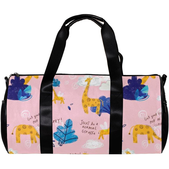 Спортивна сумка, маленька дорожня сумка, сумка для йоги, з принтом жираф'яче листя, сумка для фітнесу на відкритому повітрі, ручна поклажа