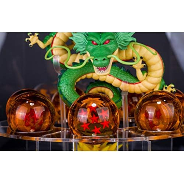 ЧИТАЙТЕ Набір фігурок ПВХ Shenron з кришталевої кулі ShenLong Ball Аніме-фігурка з 7 кульок 4,2 см і підставкою