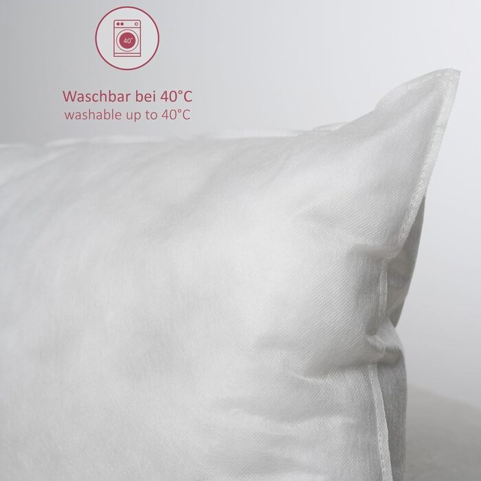 Улюблений комплект подушок 80x80 см, подушка для сну, подушка для ліжка 80 x 80 см, неткане полотно з поліпропілену спанбонд, подушка, подушка для алергіків, зроблено в ЄС, можна прати 80 x 80 см 1