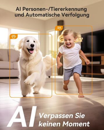 Подвійні камери Imou 2K2K для внутрішнього спостереження з штучним інтелектом людини/тварин, кольорове нічне бачення, 360 PTZ Wi-Fi внутрішня камера спостереження, автоматичне відстеження, 2-стороннє аудіо, сирена, приватний режим, ідеально підходить для 