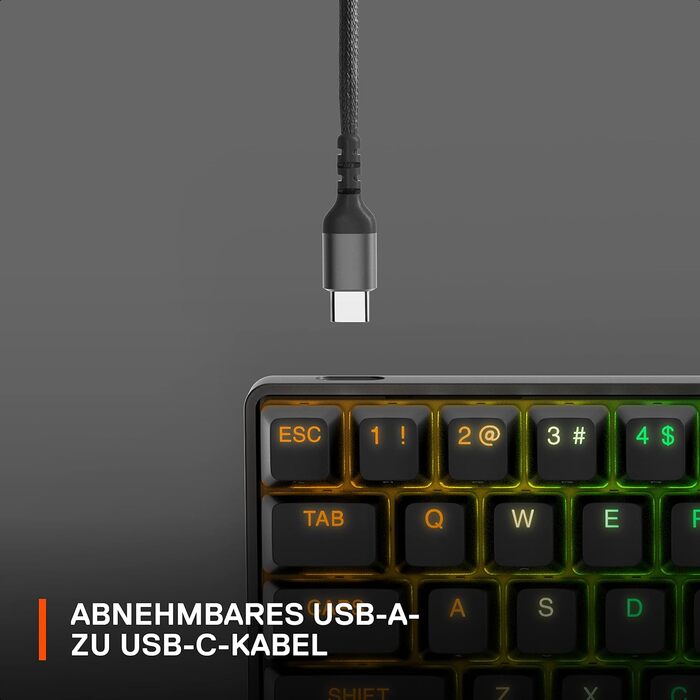 Гіпермагнітна ігрова клавіатура SteelSeries Apex Pro Mini HyperMagnetic Gaming - Найшвидша у світі - Налаштовувана реакція - 60 фо