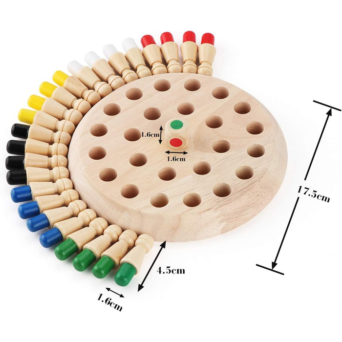 Іграшка Монтессорі від 2/3/4 років, Memory Match Stick Chess, розвиваюча іграшка Chess Game, Memory Chess, Wooden Memory Chess для