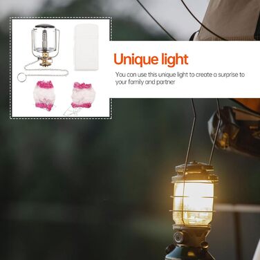 Газовий кемпінговий ліхтар Healeved, портативний ліхтар для намету на відкритому повітрі, виготовлений з міцного матеріалу, підходить для плоских та довгих газових балонів, тепле освітлення для кемпінгу та подорожей