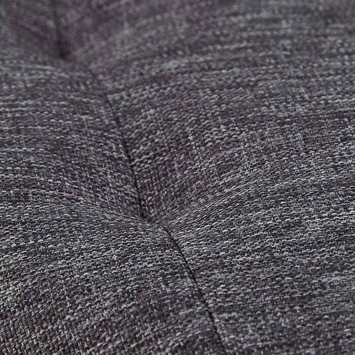 Пуф Relaxdays із місцем для зберігання, круглий м&39який табурет, для вітальні, імітація лляного матеріалу, В x Г 41 x 44 см, темно-сірий