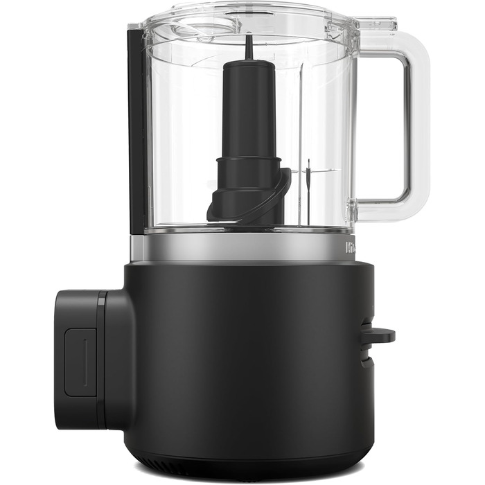 Бездротовий подрібнювач KitchenAid Go Cordless, 1,18 л, 2 швидкості та імпульсний режим, лезо з нержавіючої сталі та вінчик, до 25 хв роботи від одного заряду, чорний