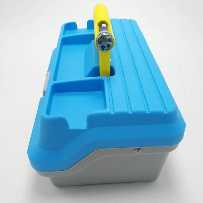 Ящик для рибальських снастей Cuifati з ручкою, тришаровий ящик з ABS-пластику для зберігання рибальського спорядження, футляр для зберігання рибальських аксесуарів, 32 x 15 x 20 см