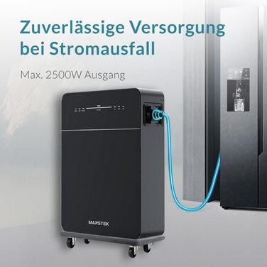 Сонячна система накопичення енергії нового покоління зі змінним струмом, технологія plug-and-play, потужність заряджання/розряджання 2500 Вт, IP65, аварійне живлення, керування за допомогою застосунку, можливість розширення до 20,48 кВтгод, 10-річна гаран