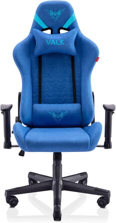 Тканинне ігрове крісло, ігрове крісло (дихаюча м&39яка тканина, нахил спинки 160, 2D підлокітники, ергономічне) Робоче крісло, офісне крісло (сапфірово-синій) Тканина сапфірово-синього кольору