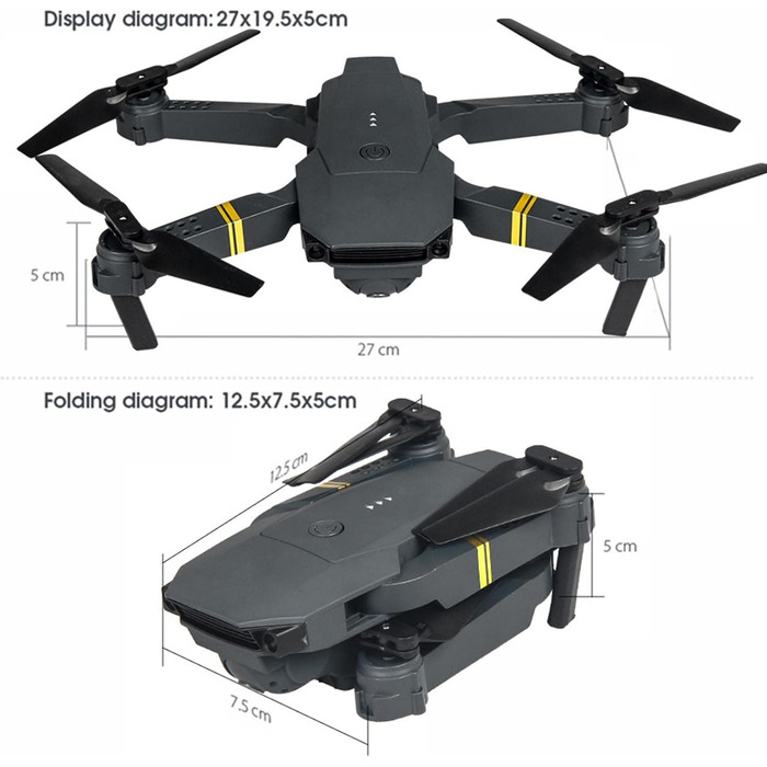 Дрон HD Аерофотозйомка Пульт дистанційного керування Літак Квадрокоптер 4K Піксель з камерою для дітей