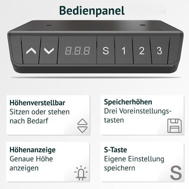 Каркас електричного столу SVITA DOBON для стільниці, регульовані по висоті ніжки, функція пам&39яті, подвійний двигун, металевий, сірий