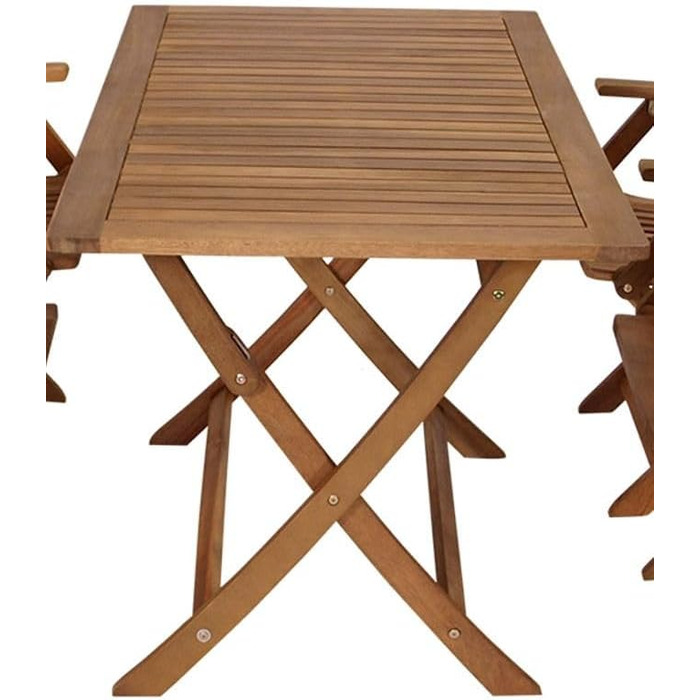 Садовий стіл DEGAMO Складаний стіл Tobago 70x120 см прямокутний, оброблений акацією, сертифікований FSC