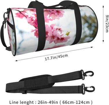 Спортивна сумка-мішок для подорожей з весняним природним принтом, чорна, універсальний розмір, дорожня сумка