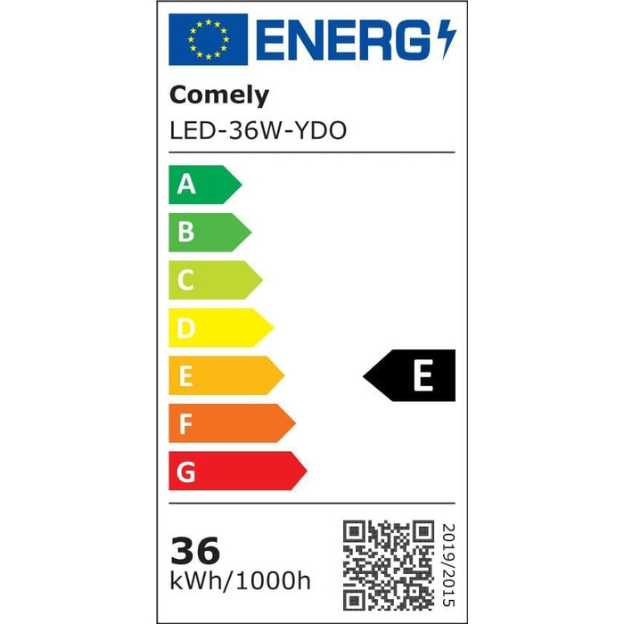 Стеля LED-світильник Comely 36W з пультом керування, сучасний дизайн, хром, 40см, сріблястий диммований (3000K-6500K)