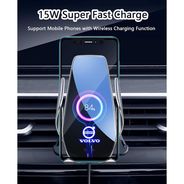 Автомобільне кріплення для мобільного телефону QUHOGJU для Volvo XC90 2015-2022, тримач вентиляційного отвору автомобіля, розблоку