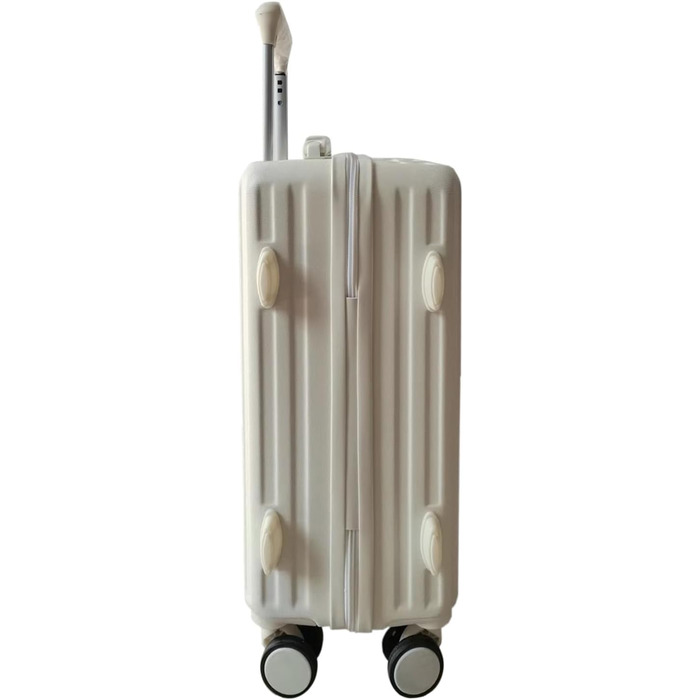 Набір валіз Leandra 4 шт., жорсткий корпус, колеса, телескопічна ручка, кодовий замок, білий колір, колекція NTK