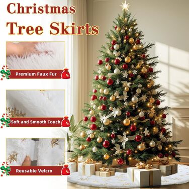 Спідниця для ялинки 120 см біла Rodivor