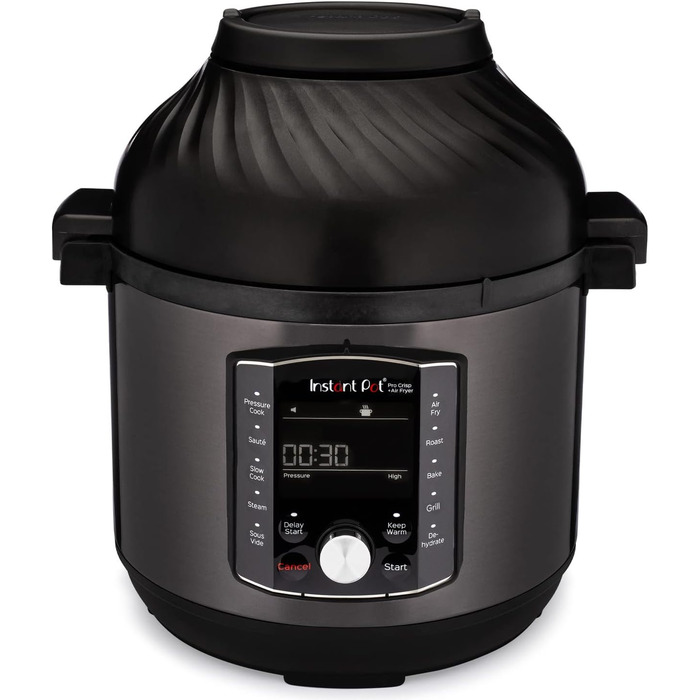 Електрична мультиварка Instant Pot Pro Crisp 11 в 1 - скороварка, фритюрниця, повільна плита, пароварка, гриль, дегідратор і сушар