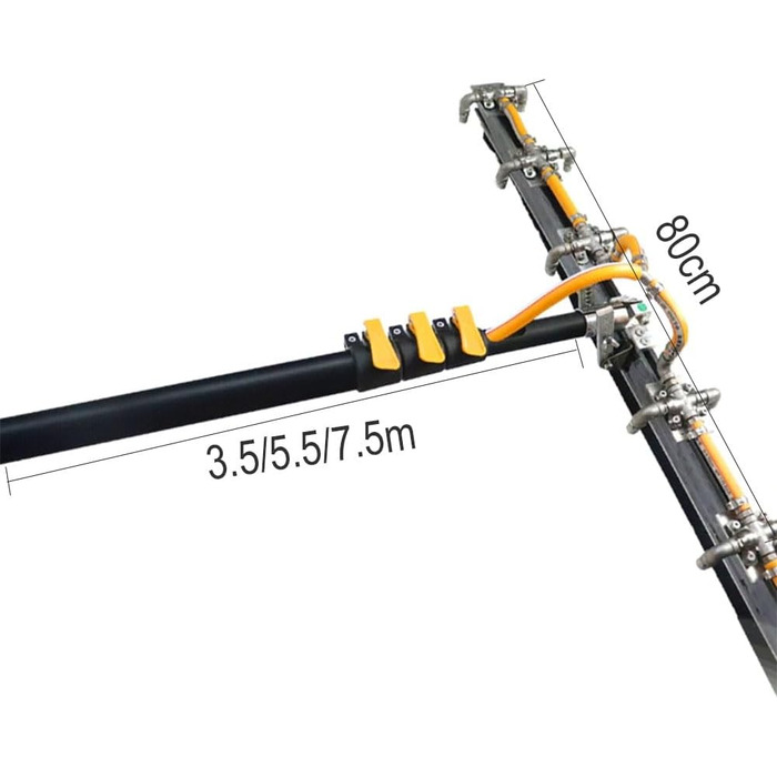 Щітка для чищення фотоелектричних елементів з телескопічною ручкою, телескопічна щітка для чищення фотоелектричних елементів, що о