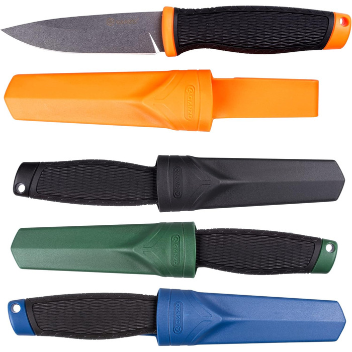 Ніж Ganzo G806-OR з фіксованим лезом, клинок з нержавіючої сталі 8CR14, ергономічна нековзна ручка, кемпінг, полювання, риболовля,