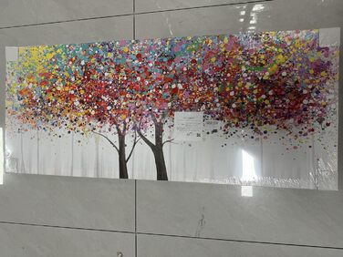 Барвисте дерево життя з рамкою Картини на полотні Червоне жовте дерево Картини на полотні Картини на полотні Картина на полотні Фо