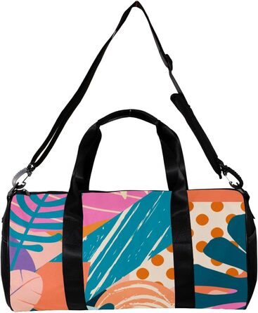 Спортивна сумка, маленька дорожня сумка, сумка для йоги, абстрактне тропічне листя, сумка для фітнесу на відкритому повітрі, ручна поклажа