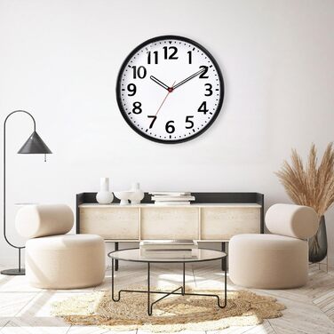 Настінний годинник TOHOOYO 9-дюймовий настінний годинник на батарейках безшумний настінний годинник, що не цокає сучасний кварцови