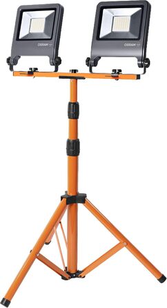 Світлодіодний прожектор Osram на штативі 2x50Вт, 4000К, сірий/темно-сірий, мережевий