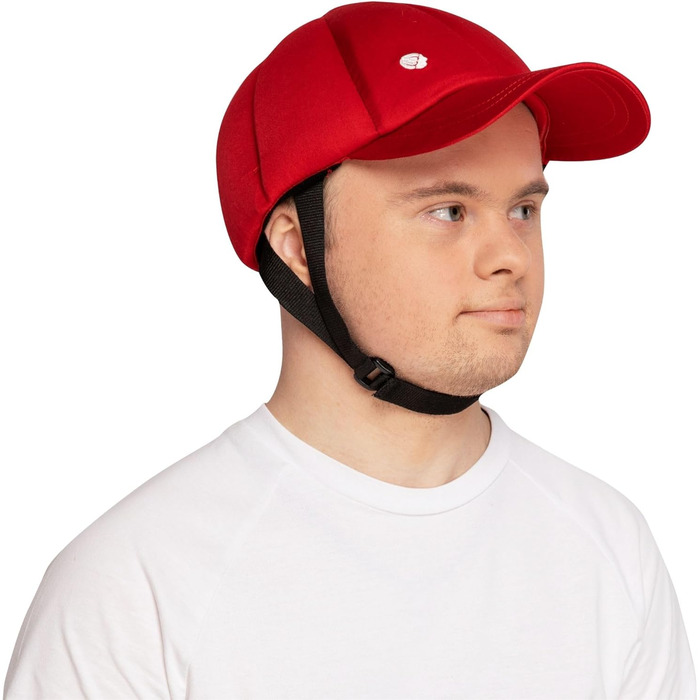Медичний захисний шолом Ribcap Baseball Cap безпечний та стильний захист голови для тих, хто ризикує впасти Червоний Ідеально підходить для людей з епілепсією, дорослих, людей похилого віку та активного відпочинку