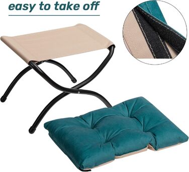 Крісло HollyHOME з підставкою для ніг, крісло з відкидною спинкою та підставкою для ніг, крісло для вітальні, крісло-реклайнер, крісло для спальні, крісло для читання, крісло для відпочинку, крісло, синьо-зелене з підставкою для ніг