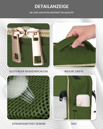 Ручна поклажа Ryanair 40x20x25, сумка для ноутбука 14 дюймів, ручна поклажа 20 л, дорожній рюкзак, бізнес, альпінізм, зелено-кремово-білий